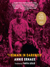 Cover image for I Remain in Darkness